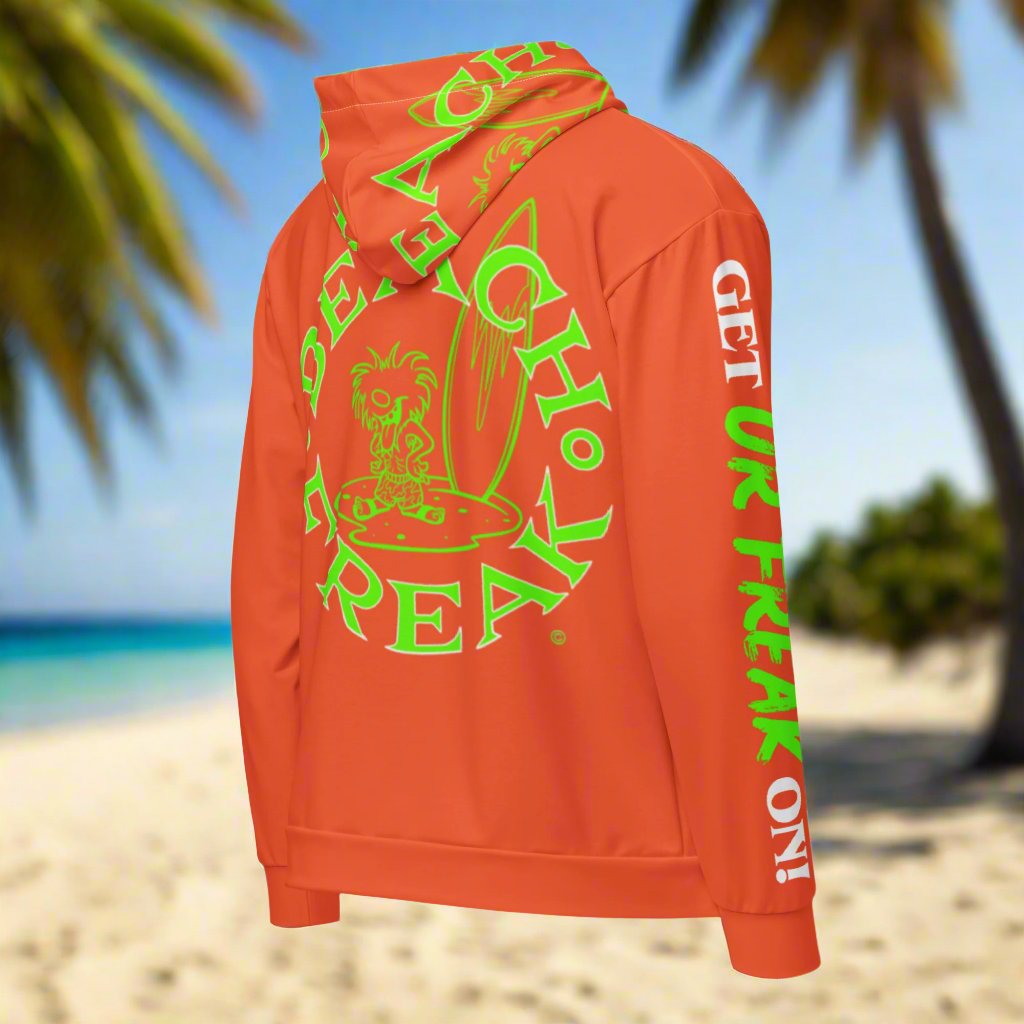 LIME BEACH FREAK© TRADITIONAL ZIP-UP HOODIE