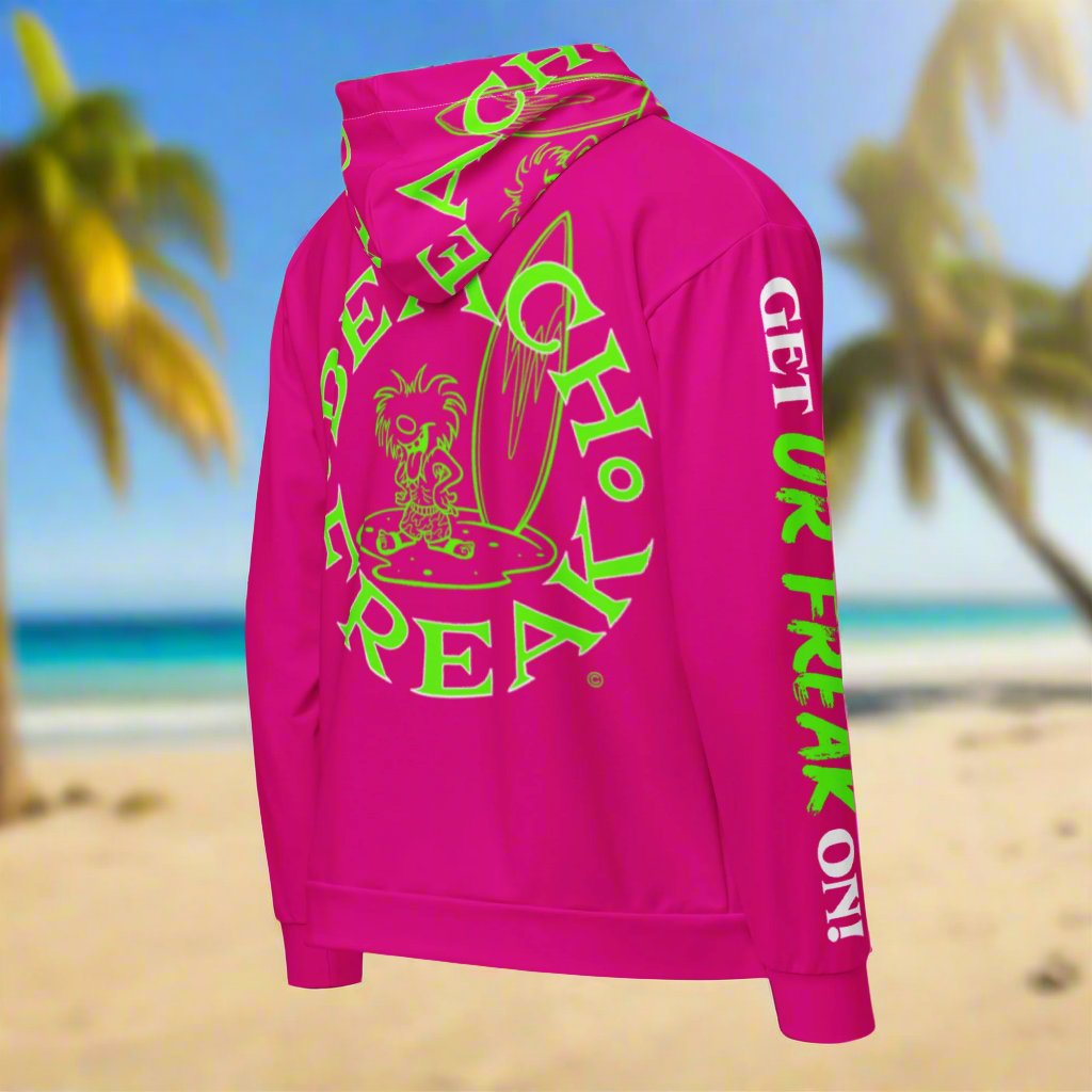 LIME BEACH FREAK© TRADITIONAL ZIP-UP HOODIE
