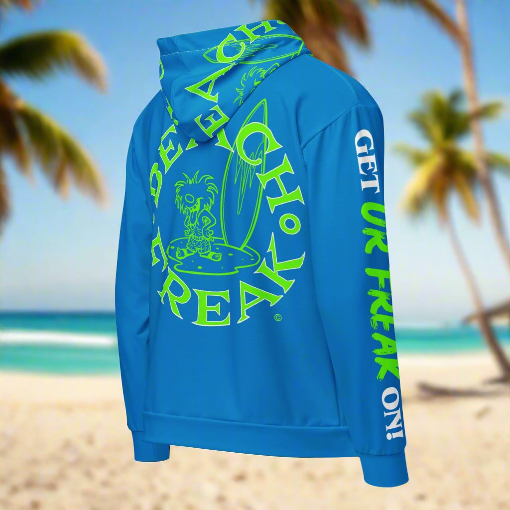 LIME BEACH FREAK© TRADITIONAL ZIP-UP HOODIE
