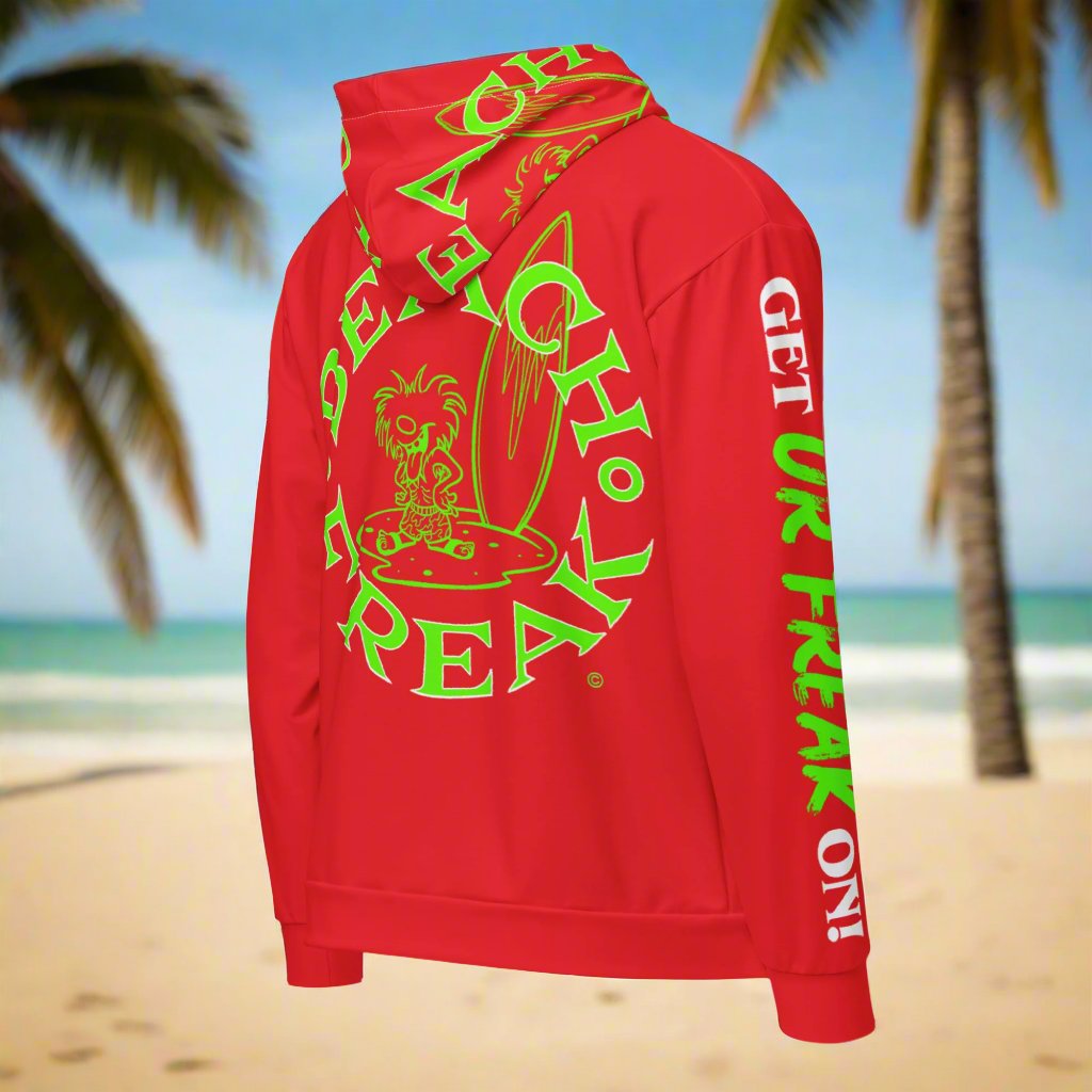 LIME BEACH FREAK© TRADITIONAL ZIP-UP HOODIE