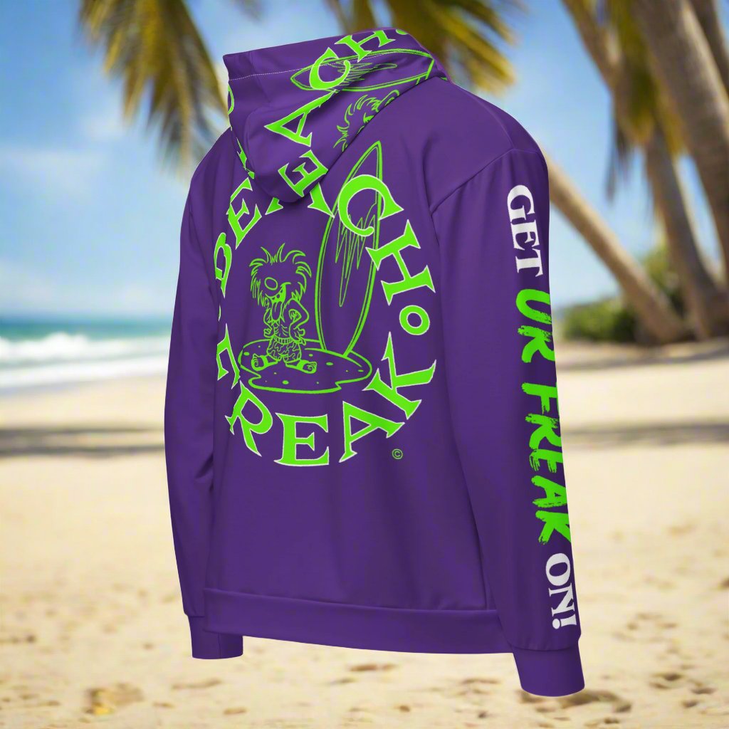 LIME BEACH FREAK© TRADITIONAL ZIP-UP HOODIE