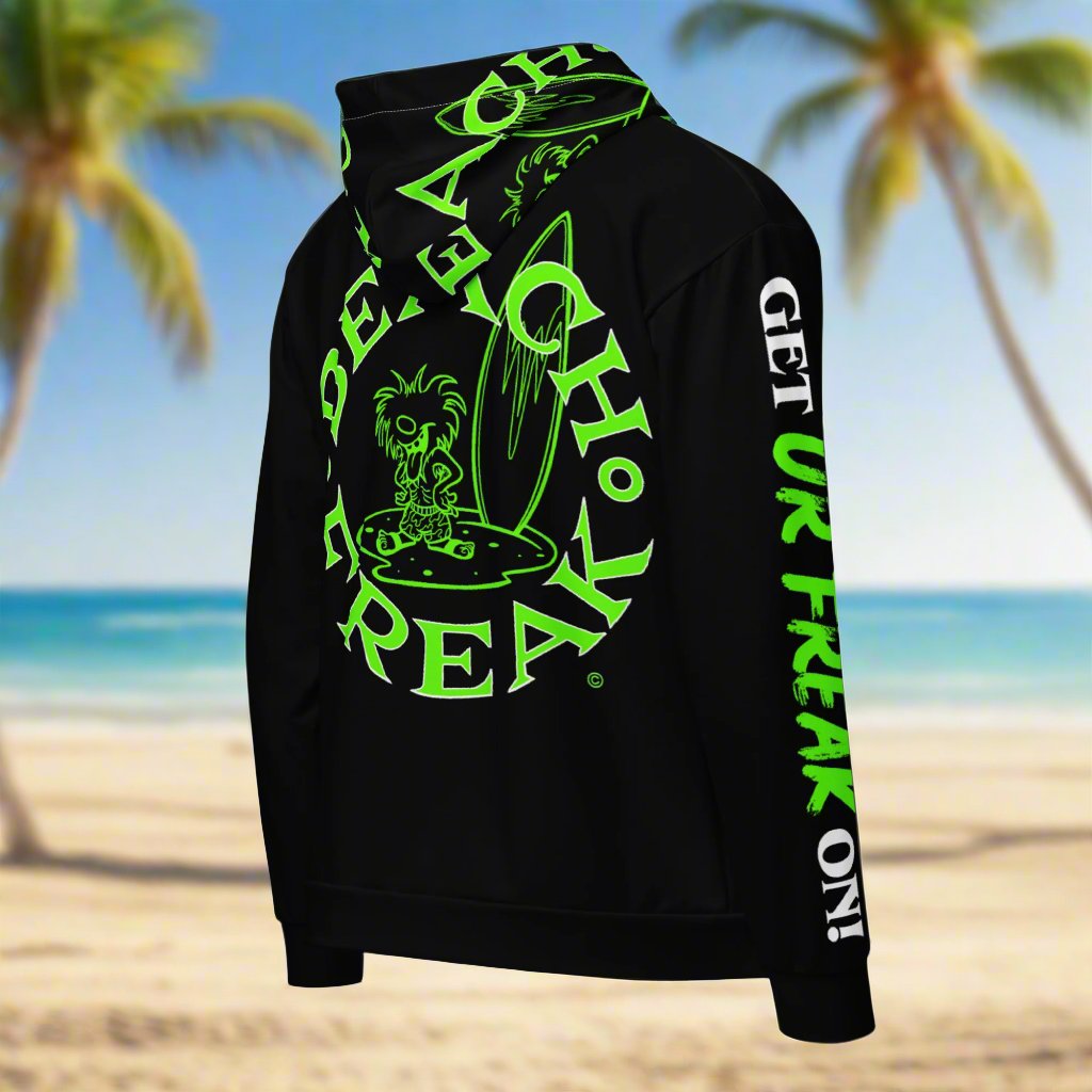 LIME BEACH FREAK© TRADITIONAL ZIP-UP HOODIE