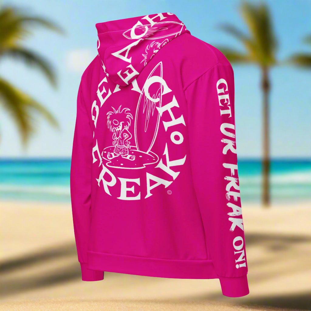 WHITE BEACH FREAK© TRADITIONAL ZIP-UP HOODIE