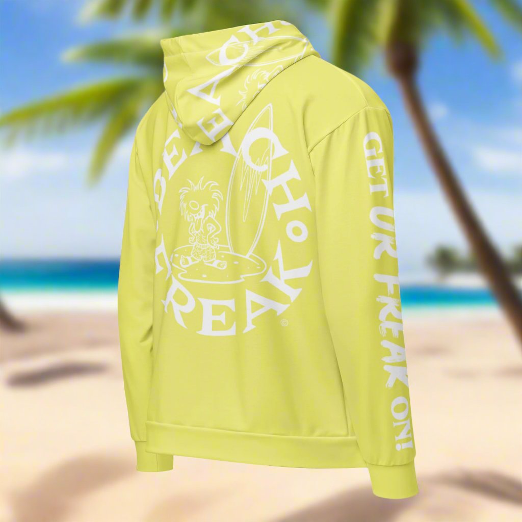 WHITE BEACH FREAK© TRADITIONAL ZIP-UP HOODIE