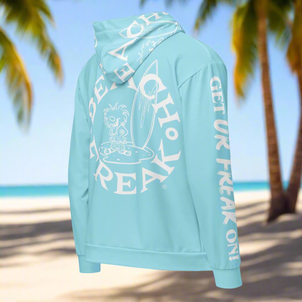 WHITE BEACH FREAK© TRADITIONAL ZIP-UP HOODIE