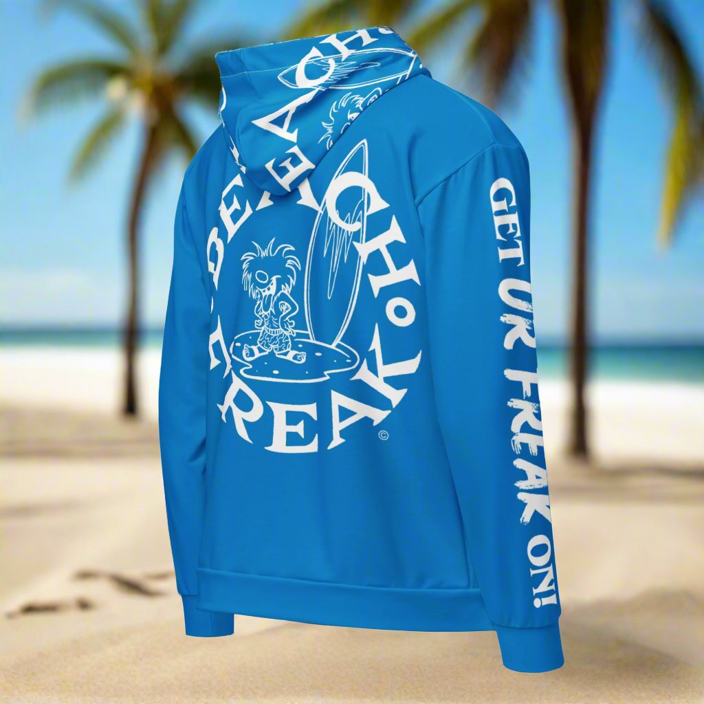 WHITE BEACH FREAK© TRADITIONAL ZIP-UP HOODIE