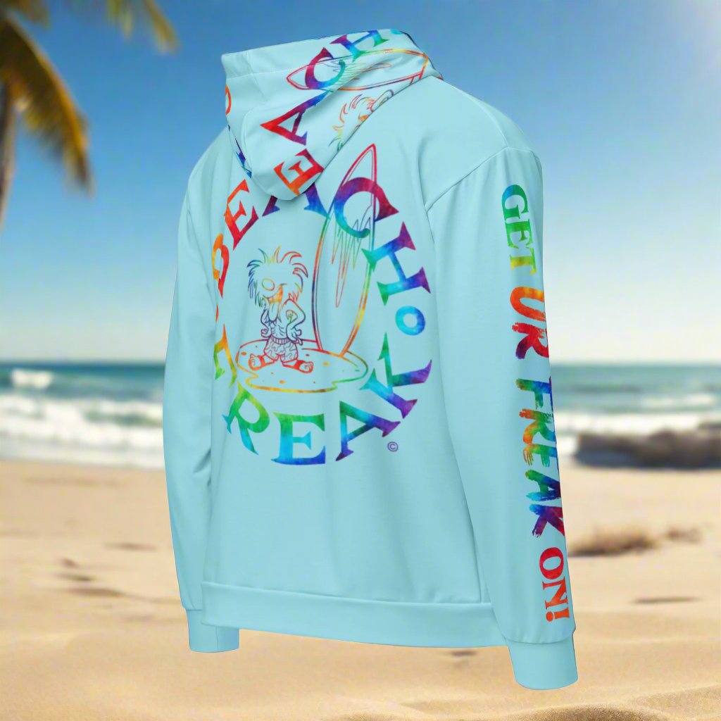 TIE-DYE BEACH FREAK© TRADITIONAL ZIP-UP HOODIE