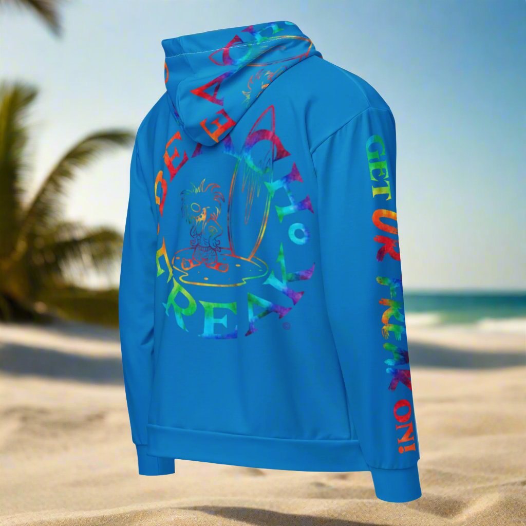 TIE-DYE BEACH FREAK© TRADITIONAL ZIP-UP HOODIE