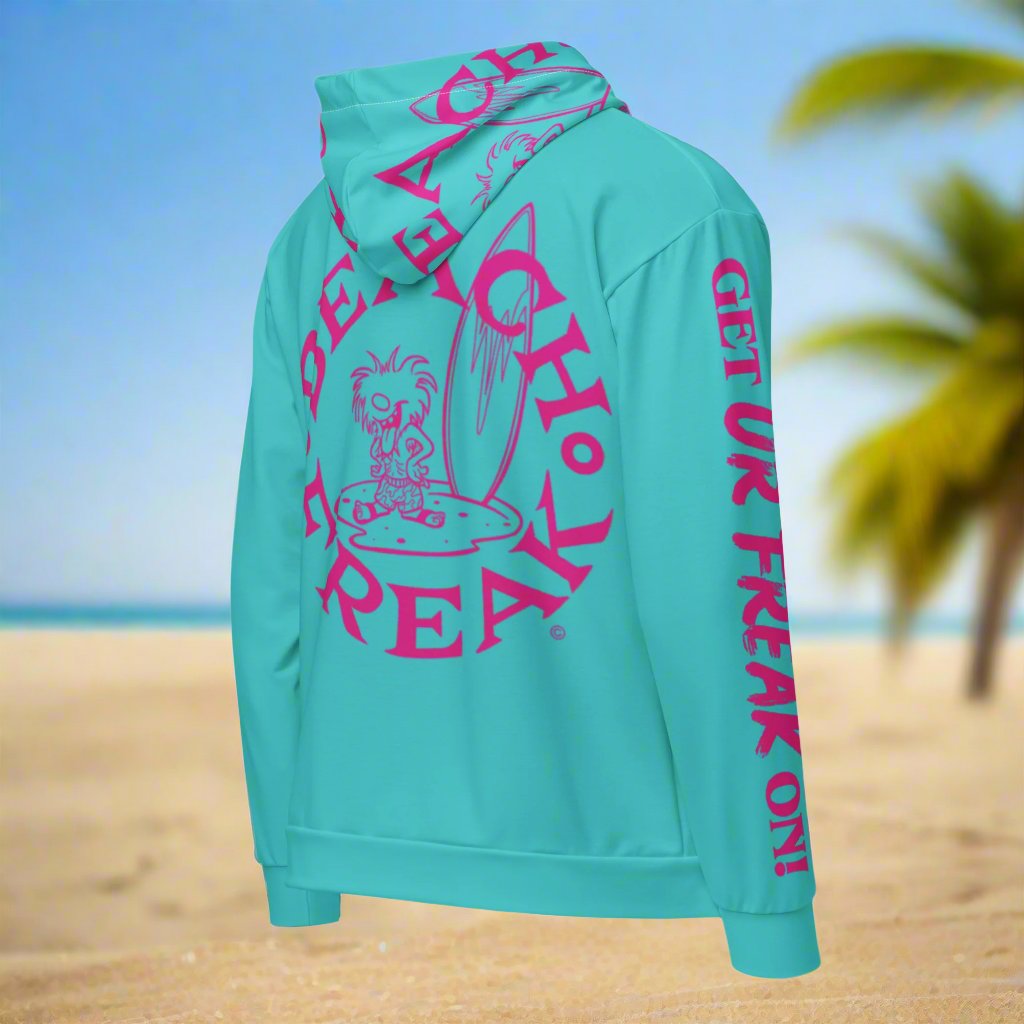 PINK BEACH FREAK© TRADITIONAL ZIP-UP HOODIE