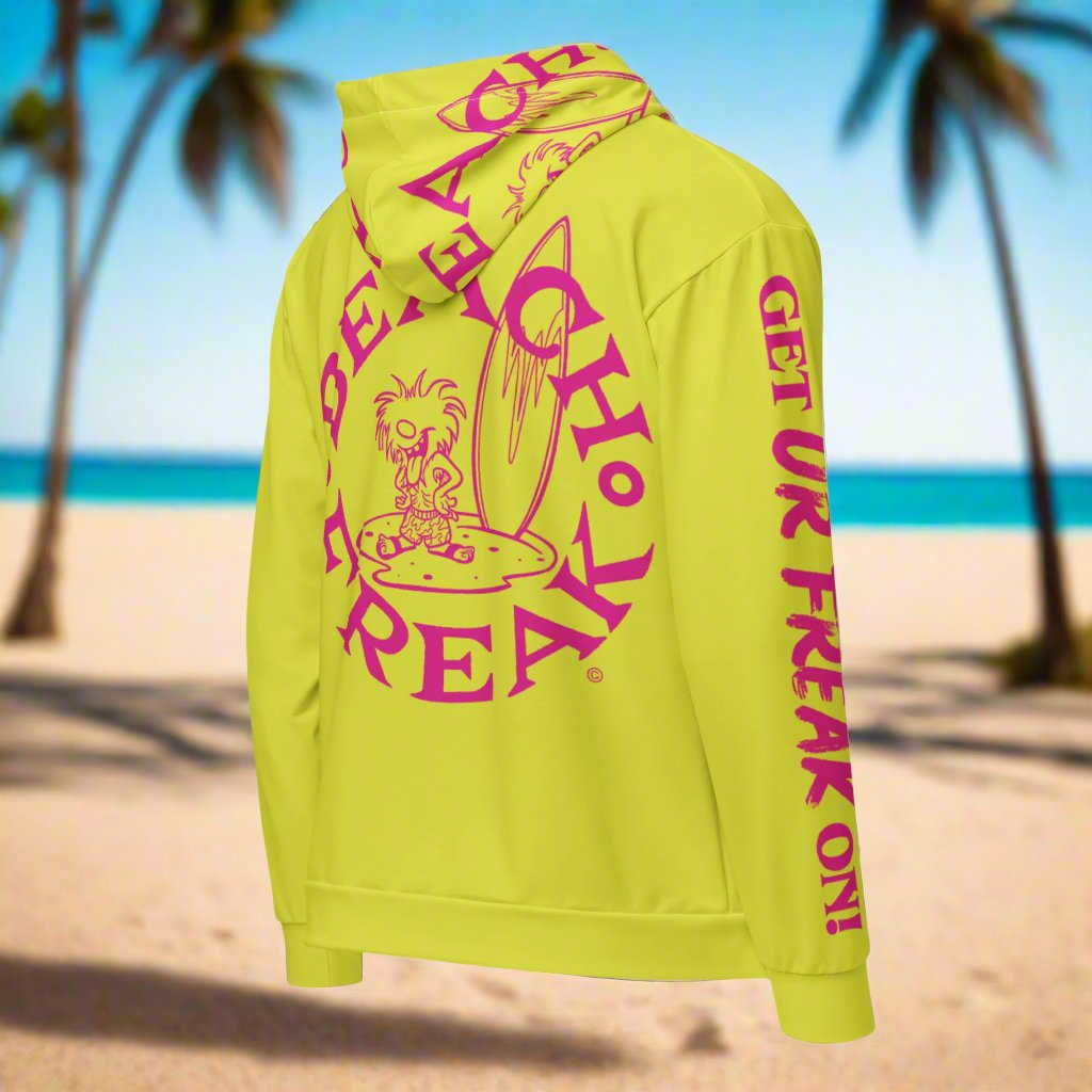 PINK BEACH FREAK© TRADITIONAL ZIP-UP HOODIE