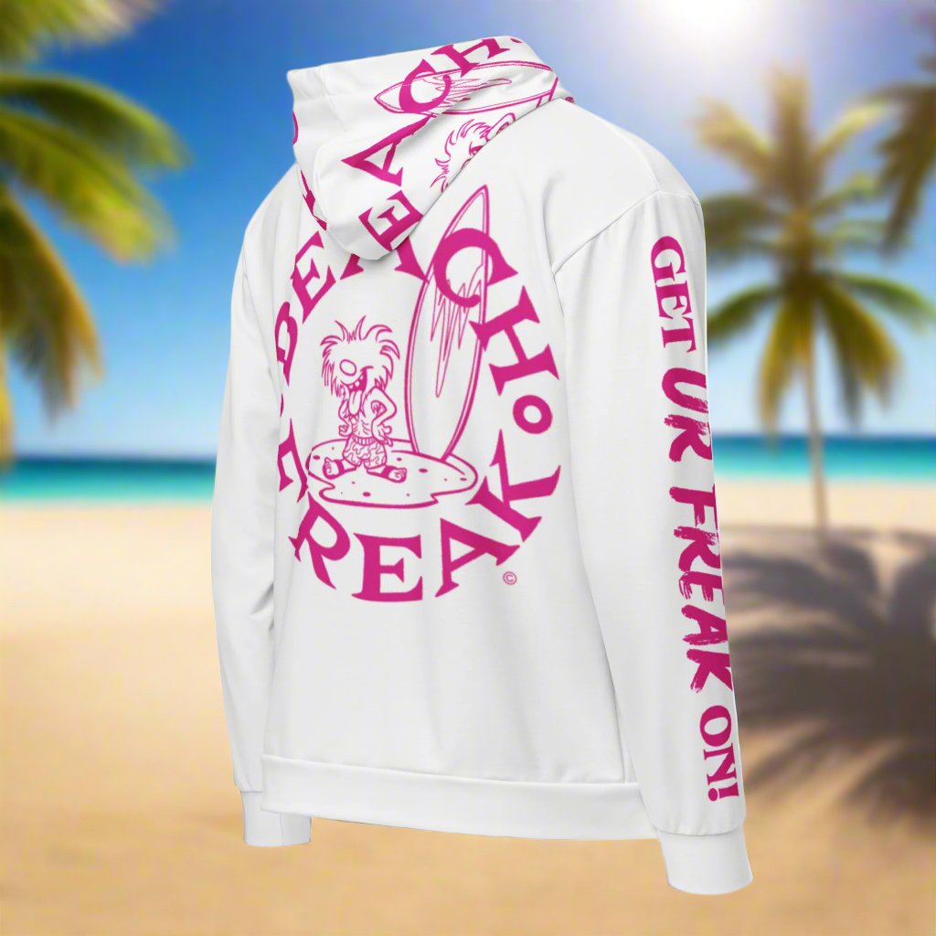 PINK BEACH FREAK© TRADITIONAL ZIP-UP HOODIE