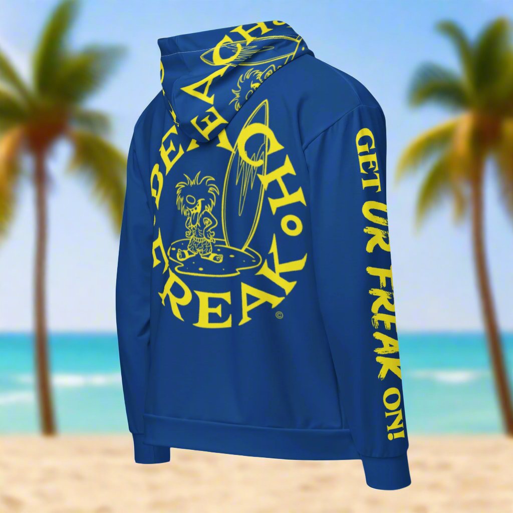 YELLOW BEACH FREAK© TRADITIONAL ZIP-UP HOODIE