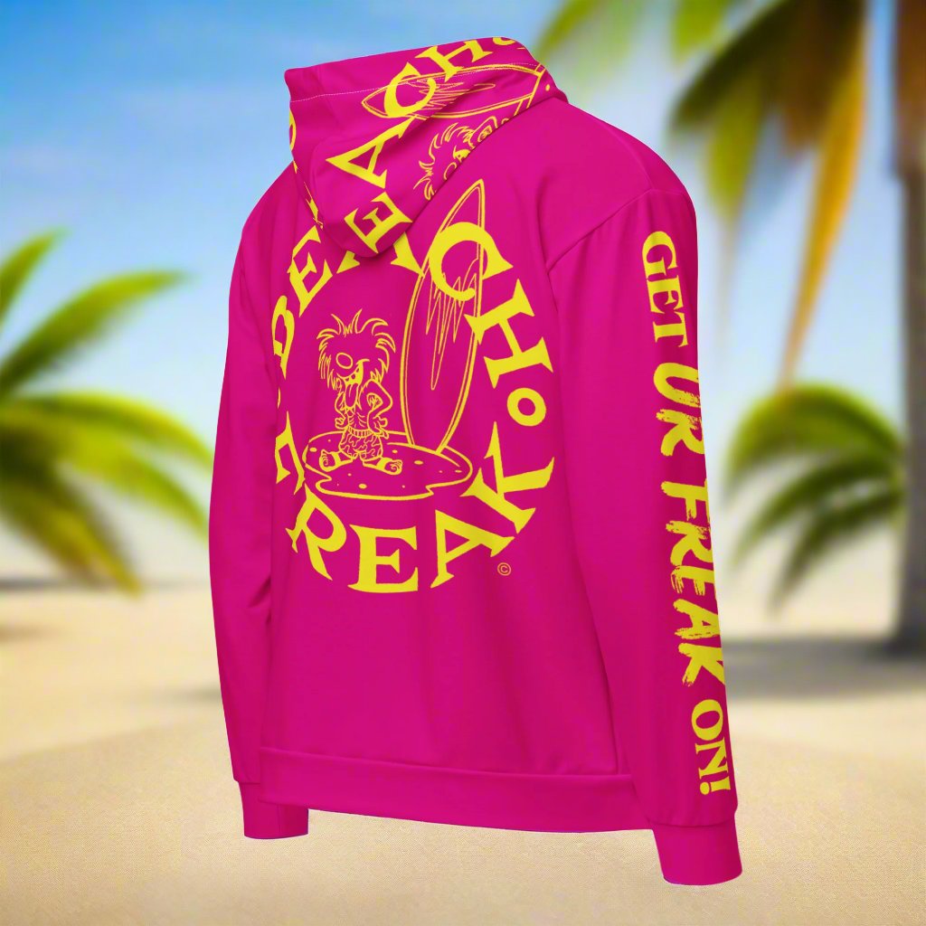 YELLOW BEACH FREAK© TRADITIONAL ZIP-UP HOODIE