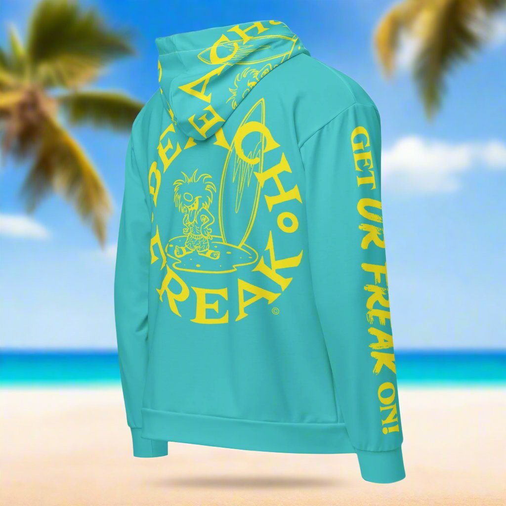 YELLOW BEACH FREAK© TRADITIONAL ZIP-UP HOODIE