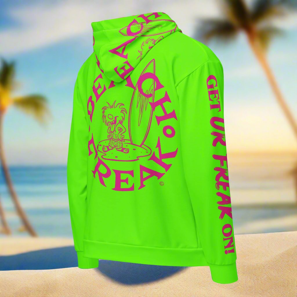 PINK BEACH FREAK© TRADITIONAL ZIP-UP HOODIE