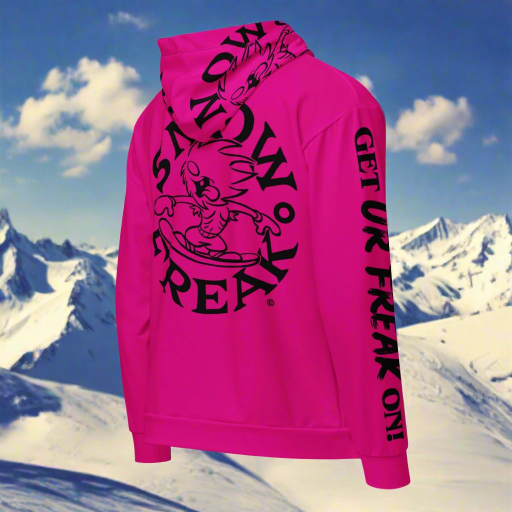 BLACK SNOW FREAK© TRADITIONAL ZIP-UP HOODIE