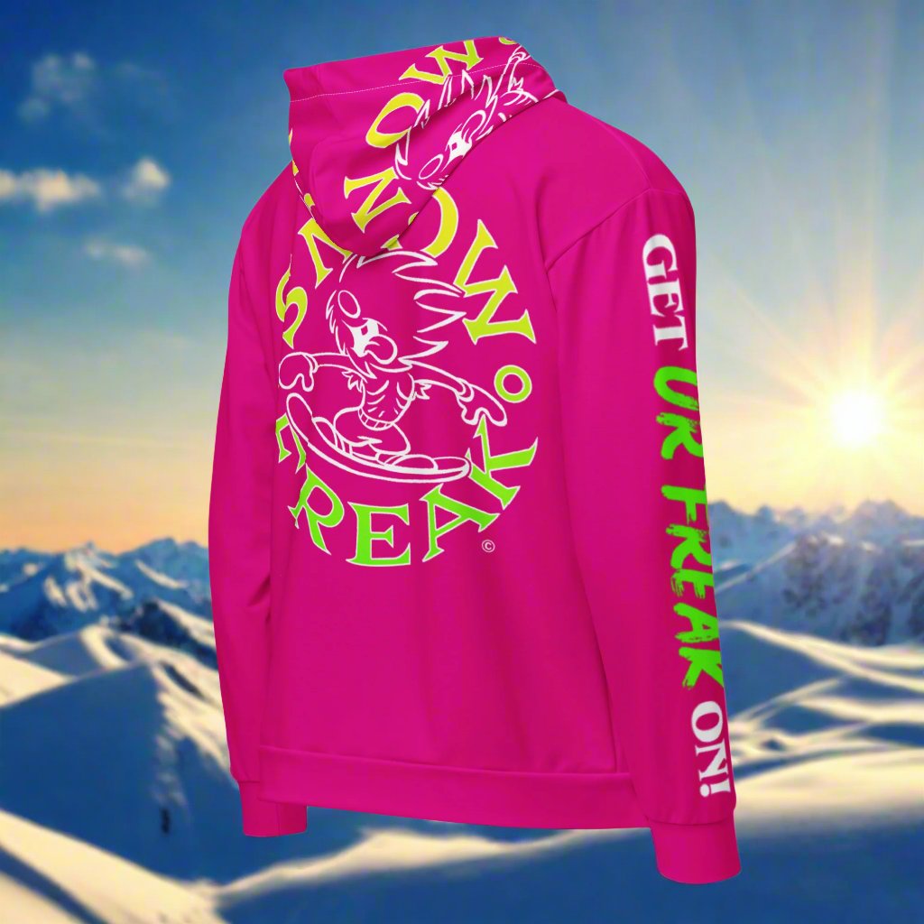 LIME & YELLOW SNOW FREAK© TRADITIONAL ZIP-UP HOODIE