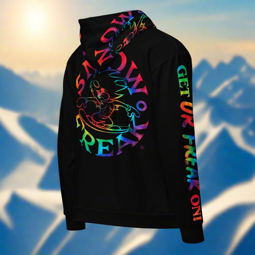 TIE-DYE SNOW FREAK© TRADITIONAL ZIP-UP HOODIE