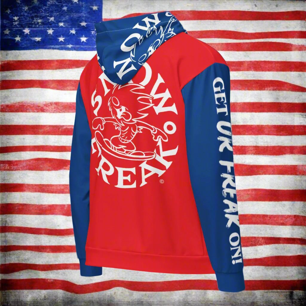 'THE PATRIOT' SNOW FREAK© ZIP-UP HOODIE