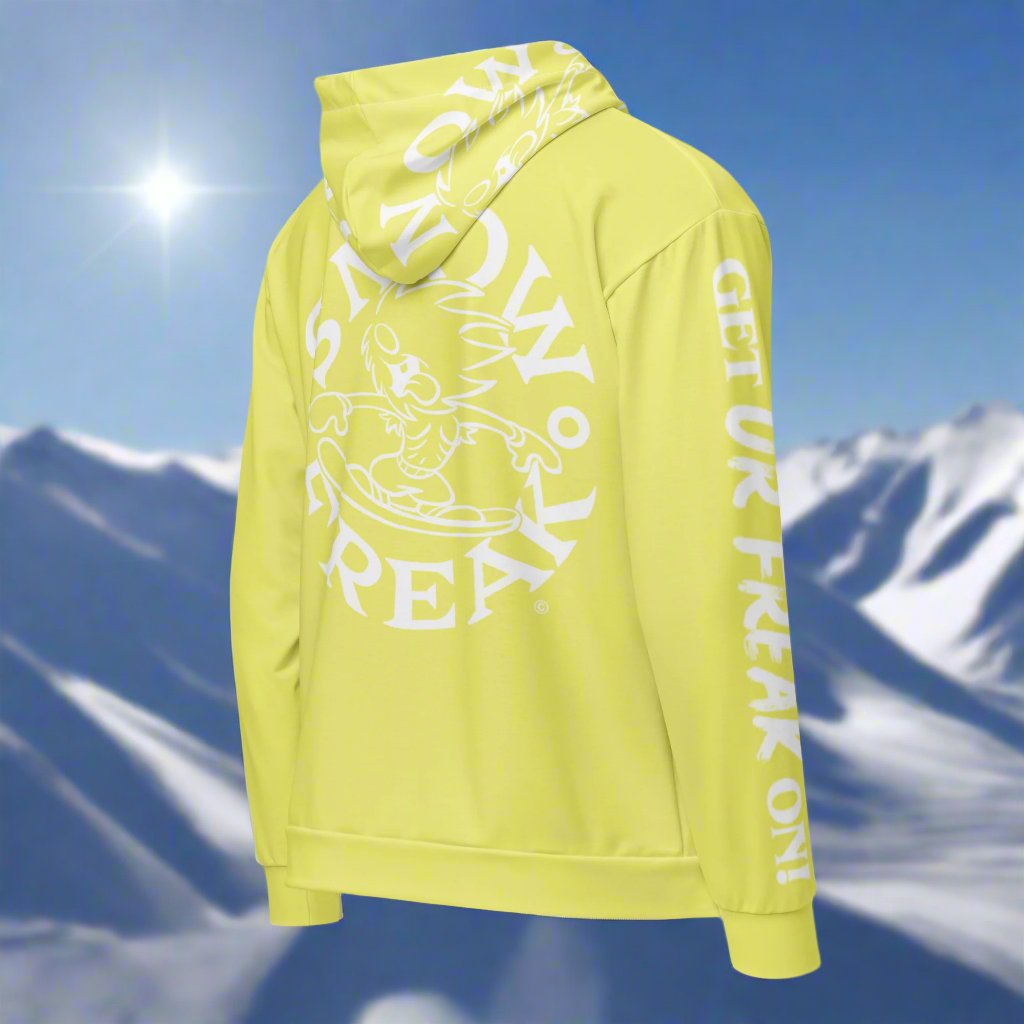 WHITE SNOW FREAK© TRADITIONAL ZIP-UP HOODIE