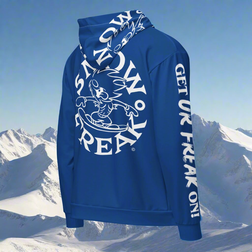 WHITE SNOW FREAK© TRADITIONAL ZIP-UP HOODIE