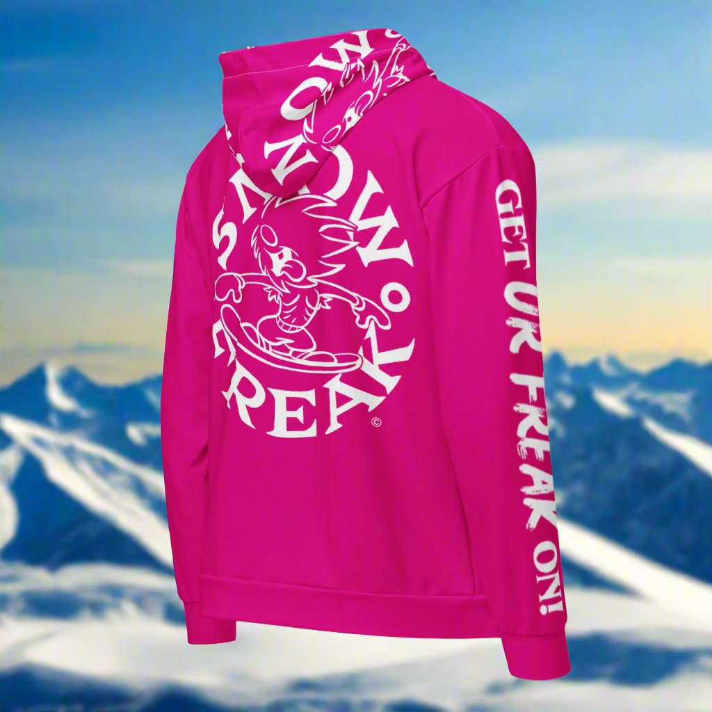 WHITE SNOW FREAK© TRADITIONAL ZIP-UP HOODIE