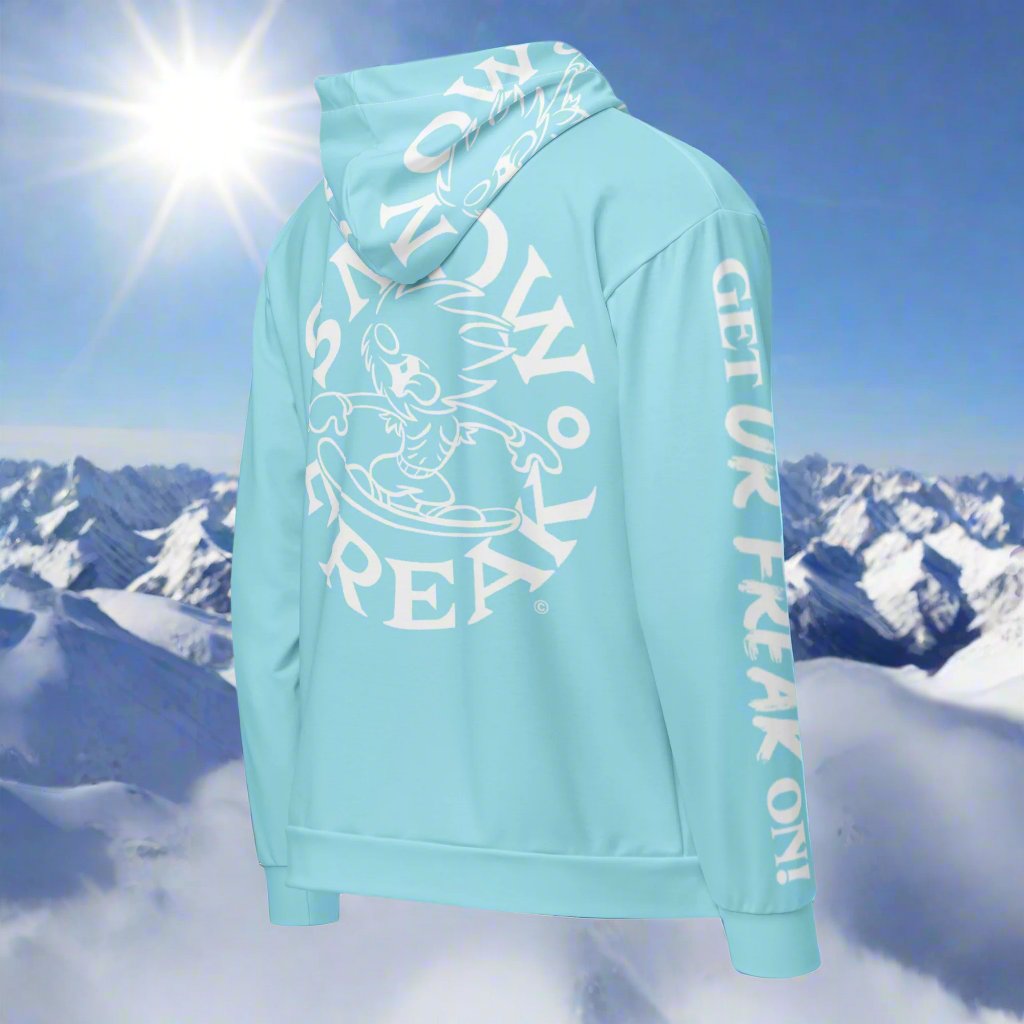 WHITE SNOW FREAK© TRADITIONAL ZIP-UP HOODIE