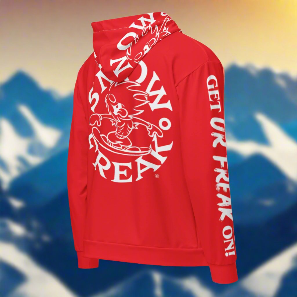 WHITE SNOW FREAK© TRADITIONAL ZIP-UP HOODIE