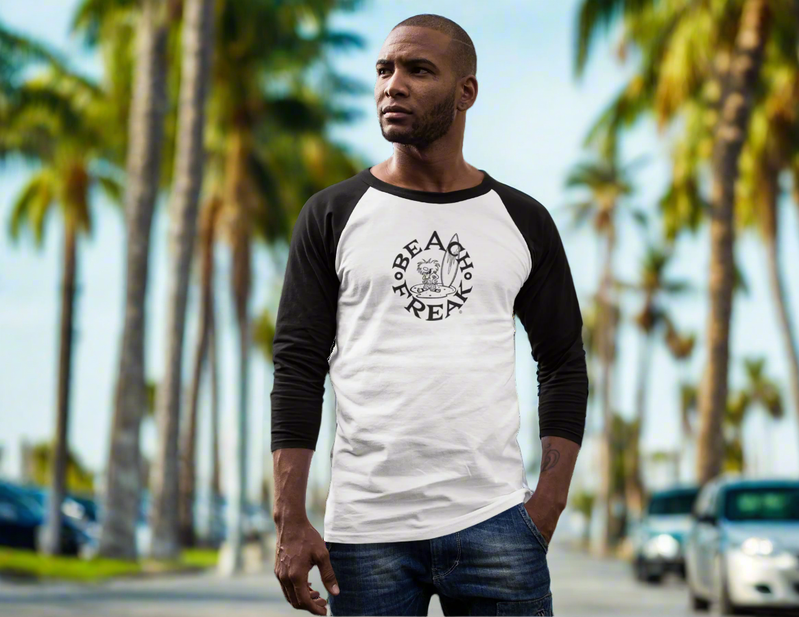 BLACK BEACH FREAK© BASEBALL TEE