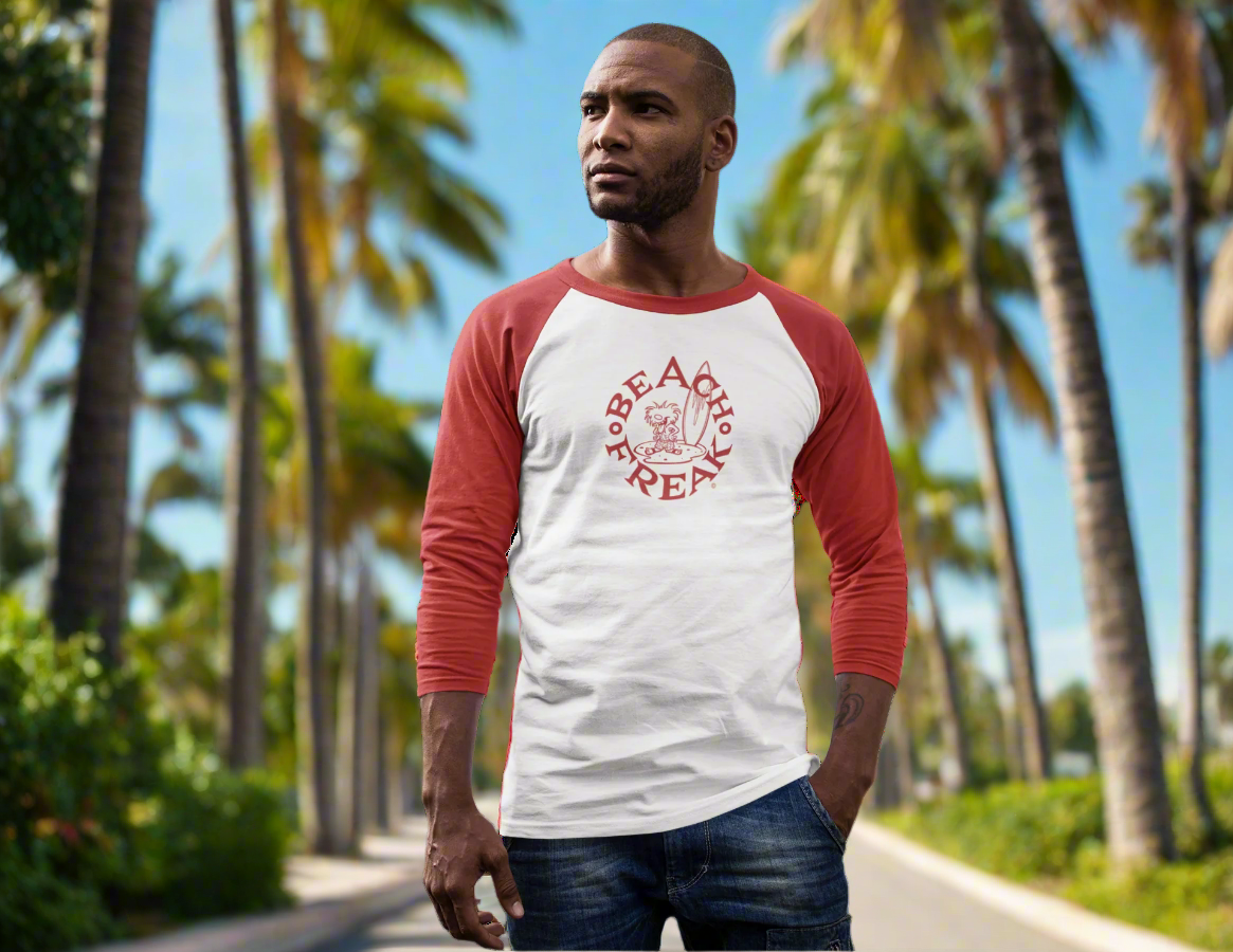 RED BEACH FREAK© BASEBALL TEE