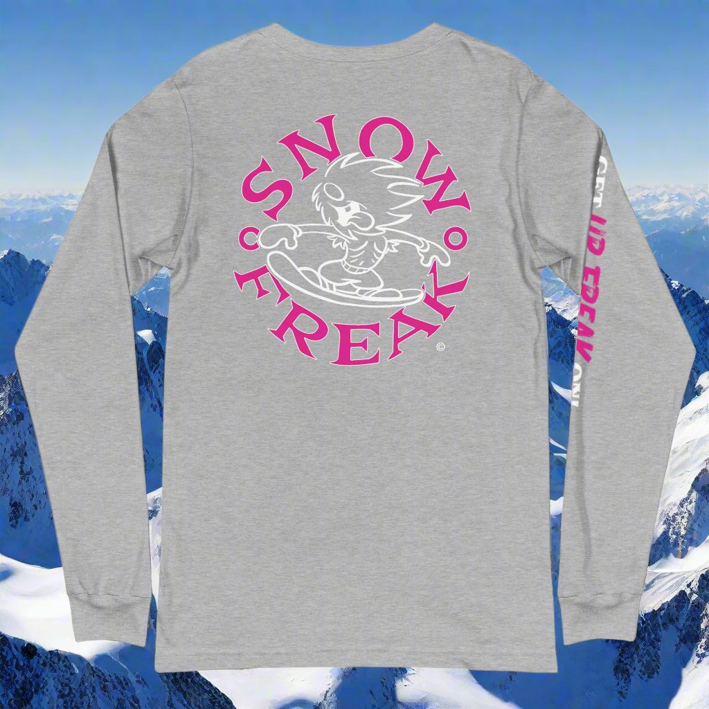 PINK & WHITE SNOW FREAK© LONG SLEEVE TEE