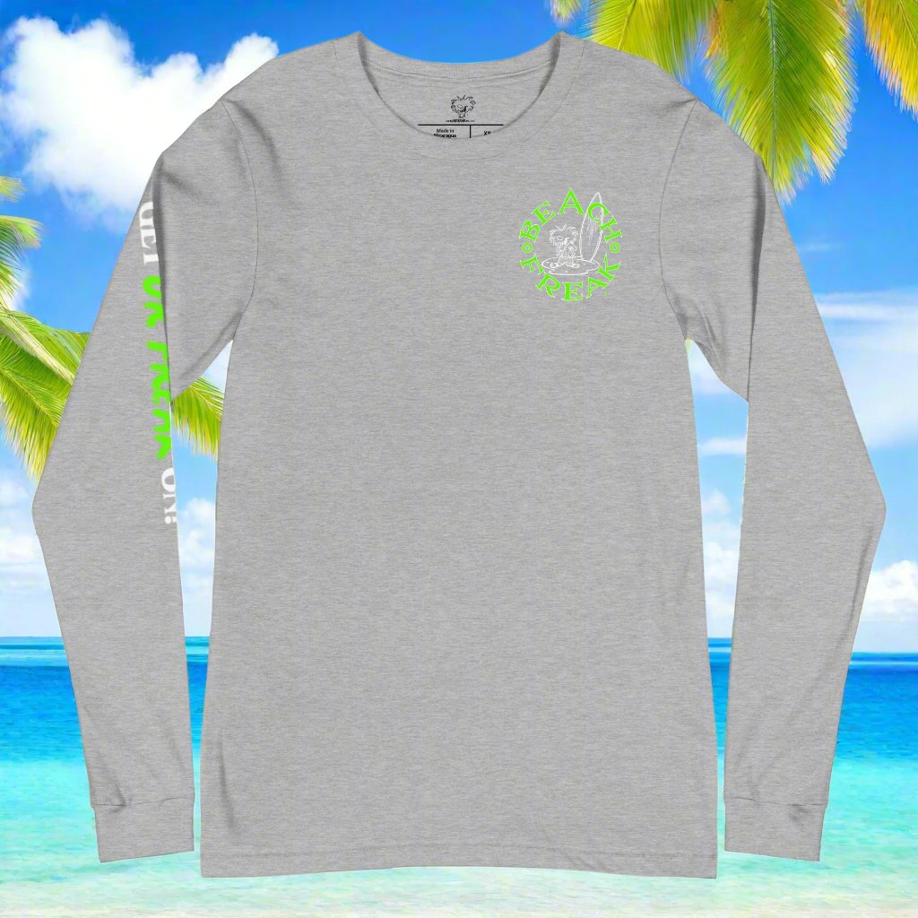LIME & WHITE BEACH FREAK© LONG SLEEVE TEE