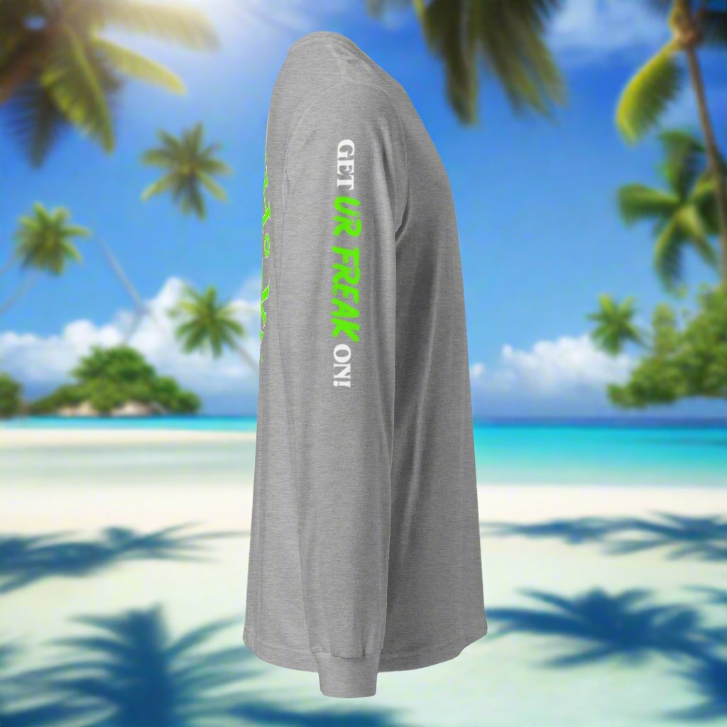 LIME & WHITE BEACH FREAK© LONG SLEEVE TEE