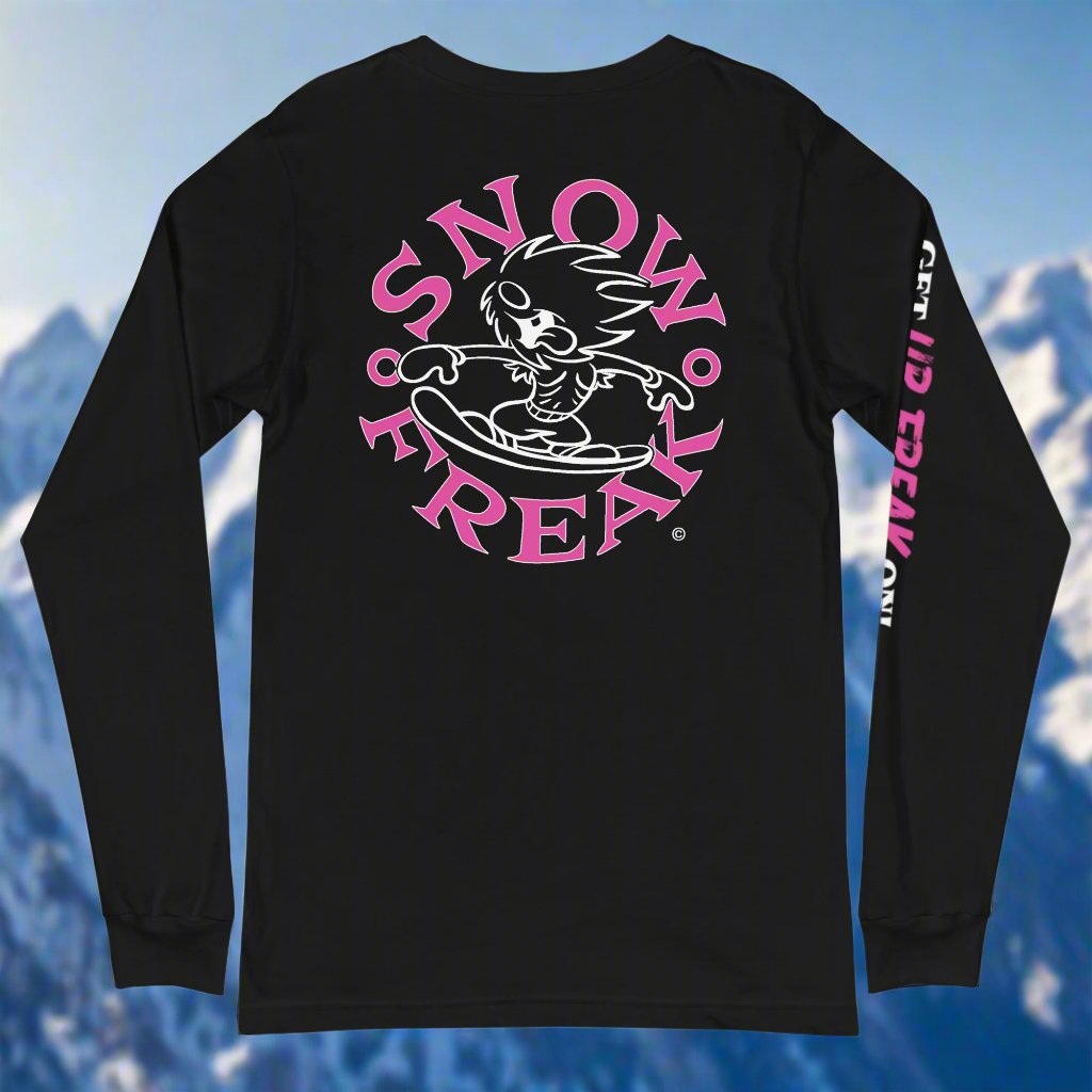 PINK & WHITE SNOW FREAK© LONG SLEEVE TEE