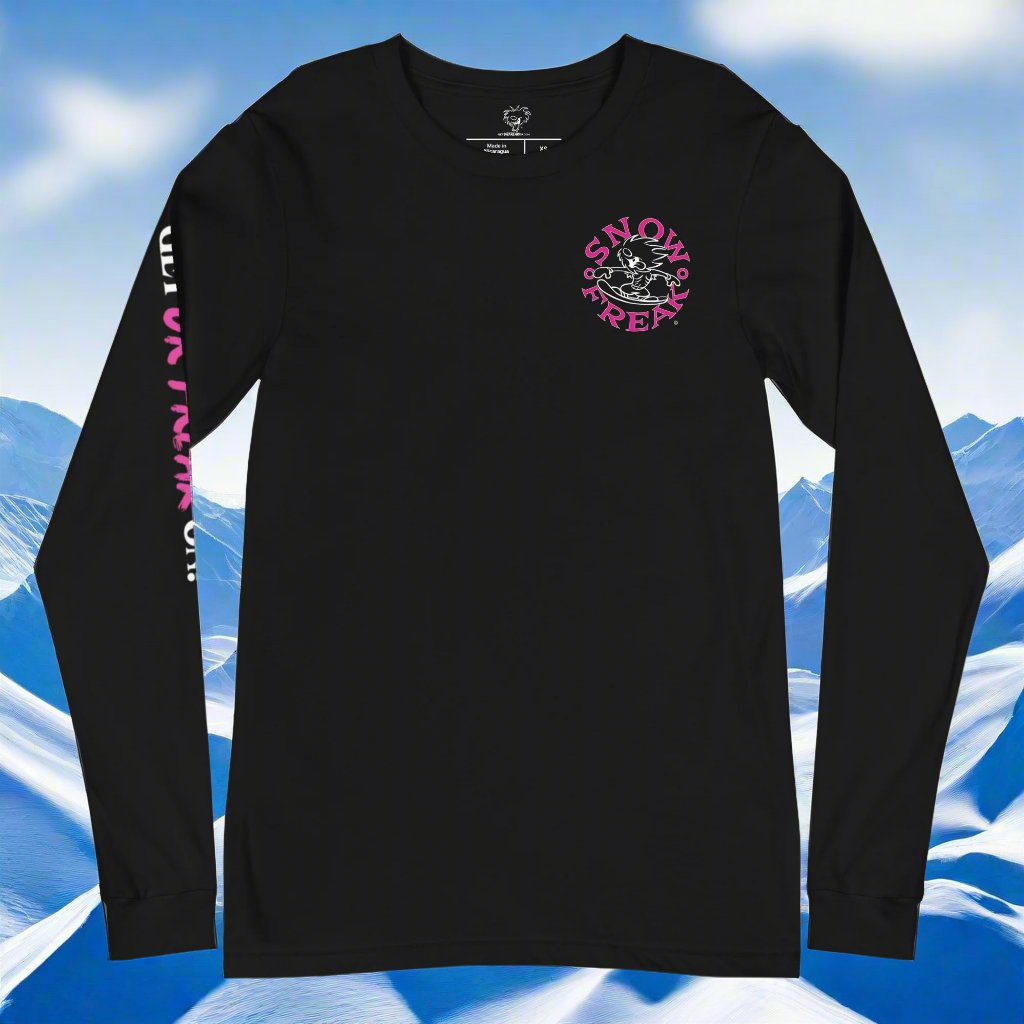 PINK & WHITE SNOW FREAK© LONG SLEEVE TEE