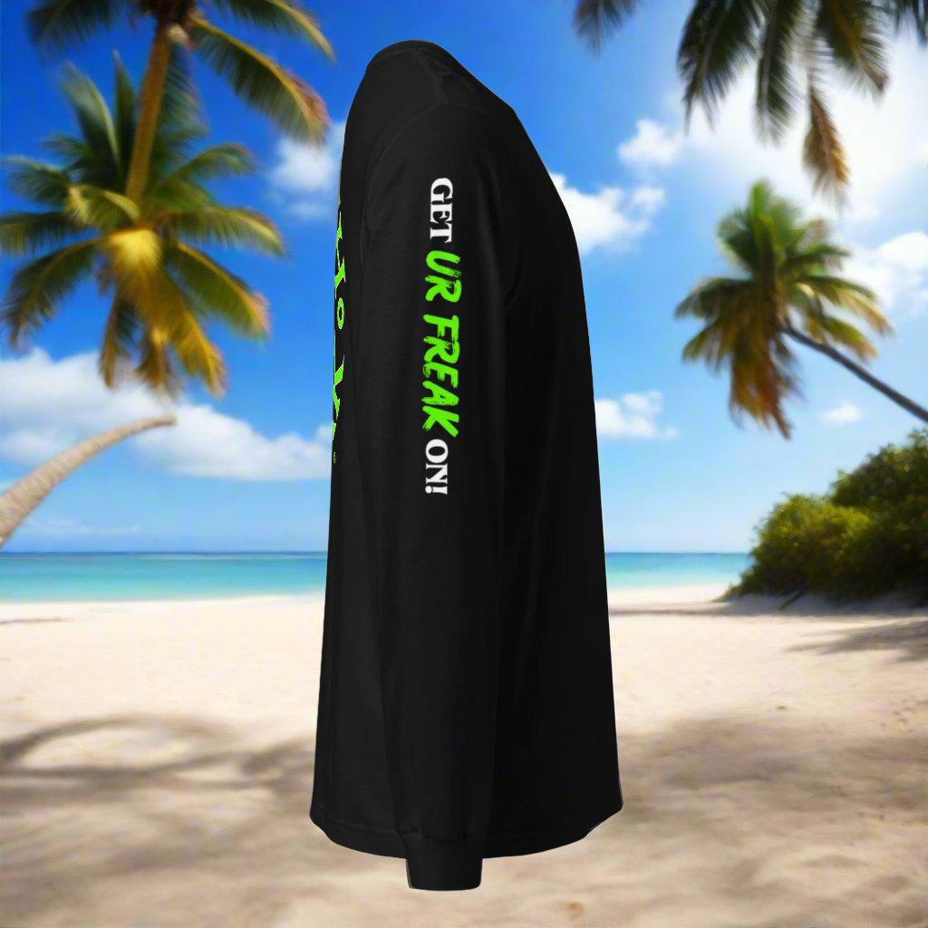 LIME & WHITE BEACH FREAK© LONG SLEEVE TEE