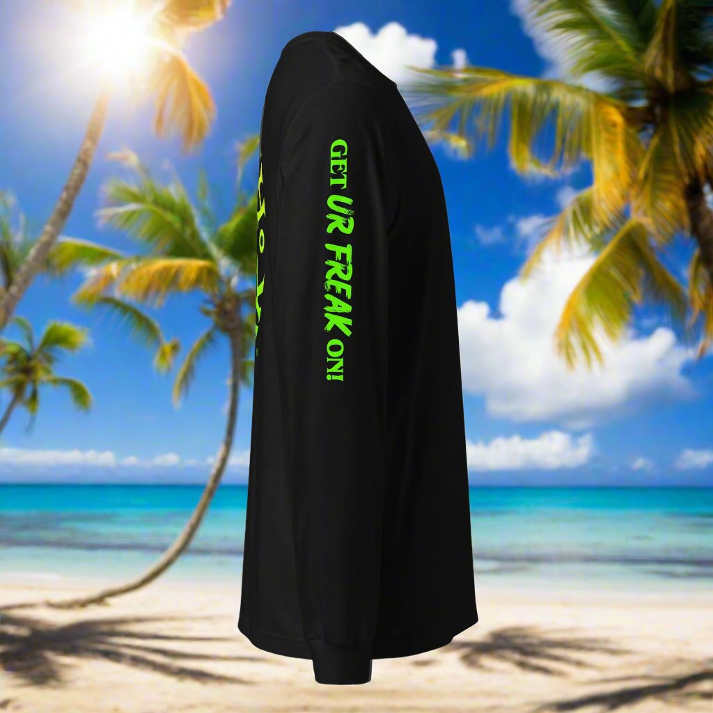 LIME & WHITE BEACH FREAK© LONG SLEEVE TEE