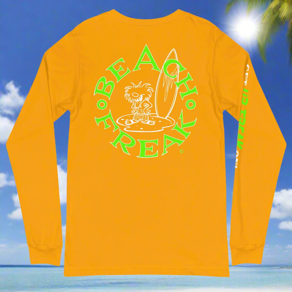 LIME & WHITE BEACH FREAK© LONG SLEEVE TEE
