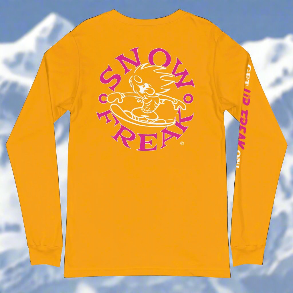PINK & WHITE SNOW FREAK© LONG SLEEVE TEE