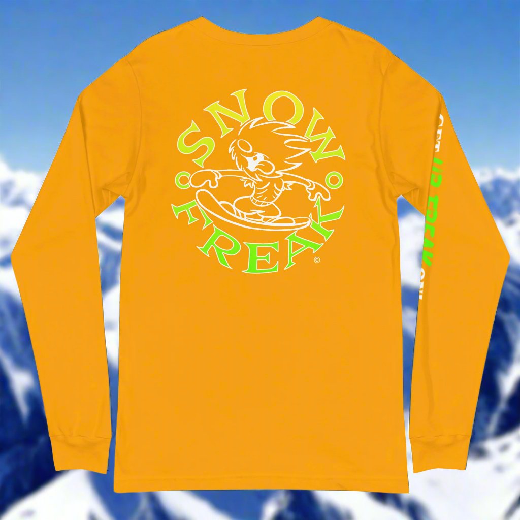 LIME, YELLOW & WHITE SNOW FREAK© LONG SLEEVE TEE