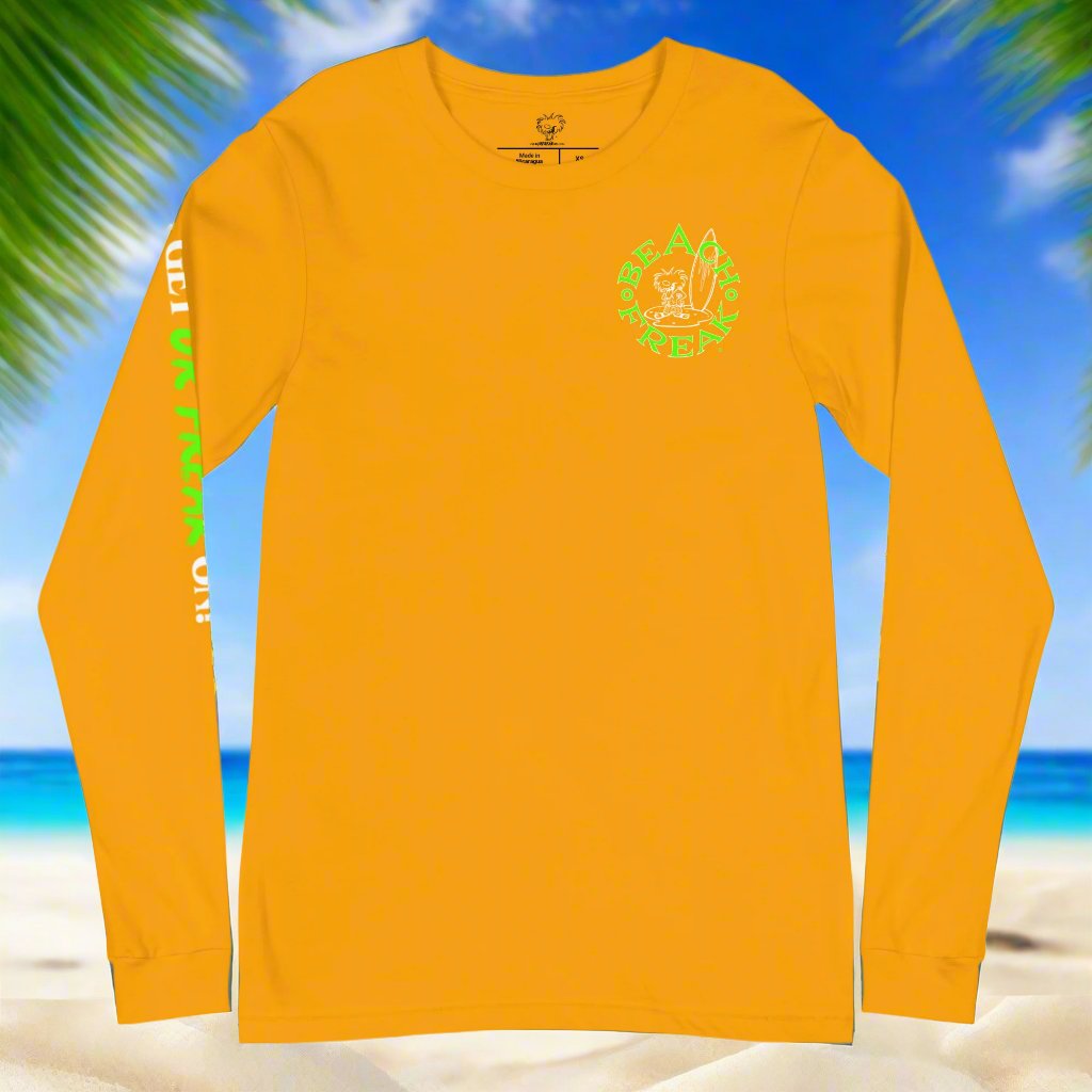 LIME & WHITE BEACH FREAK© LONG SLEEVE TEE