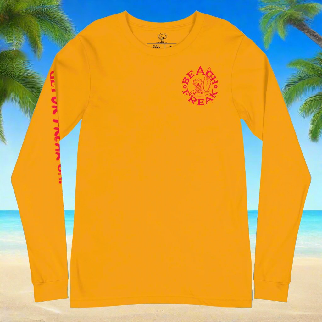 NEON RED BEACH FREAK© LONG SLEEVE TEE
