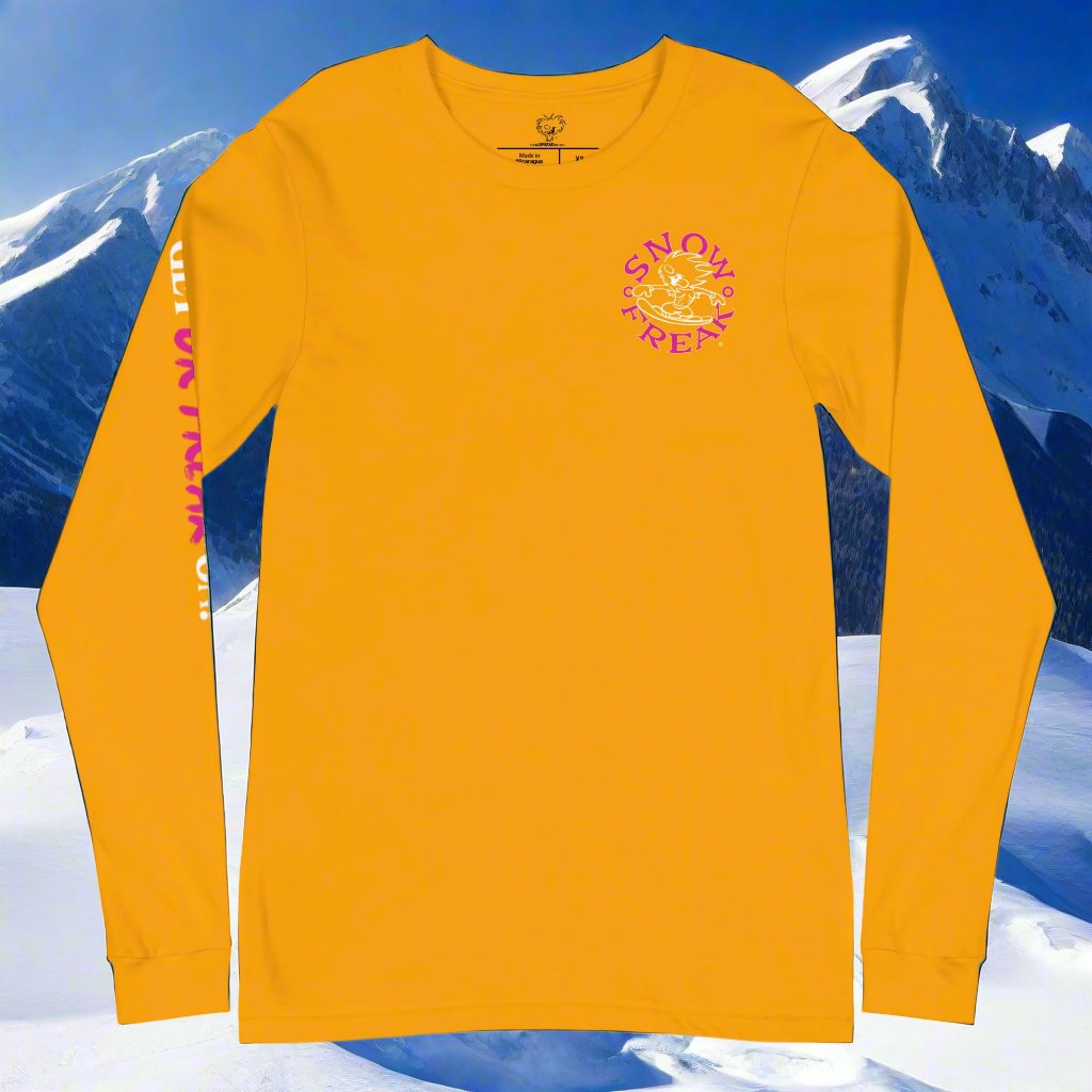 PINK & WHITE SNOW FREAK© LONG SLEEVE TEE
