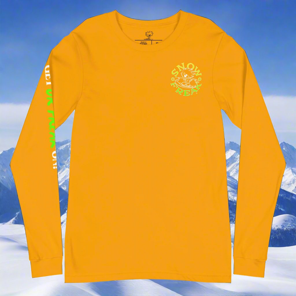 LIME, YELLOW & WHITE SNOW FREAK© LONG SLEEVE TEE
