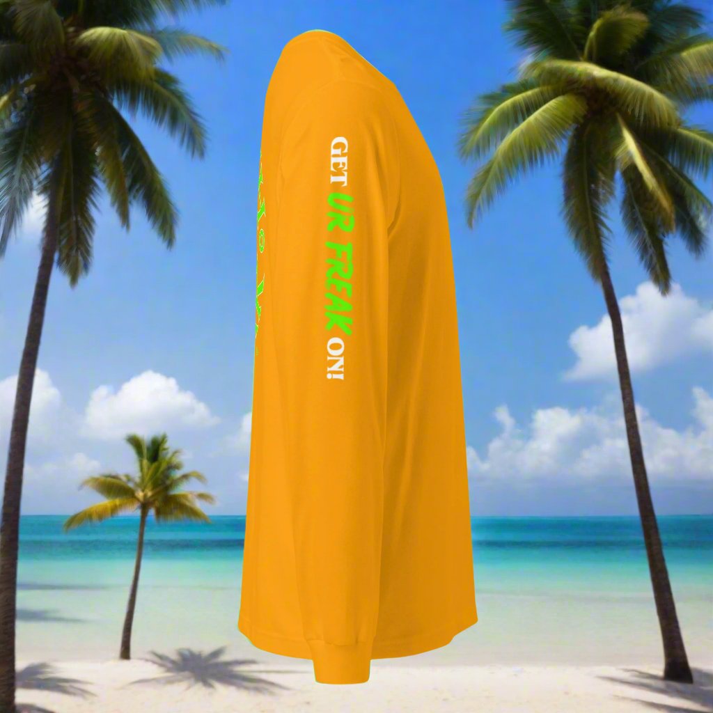 LIME & WHITE BEACH FREAK© LONG SLEEVE TEE