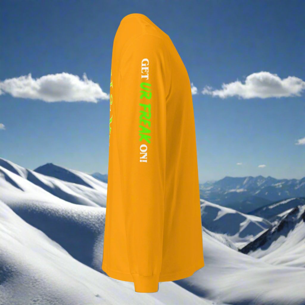 LIME, YELLOW & WHITE SNOW FREAK© LONG SLEEVE TEE