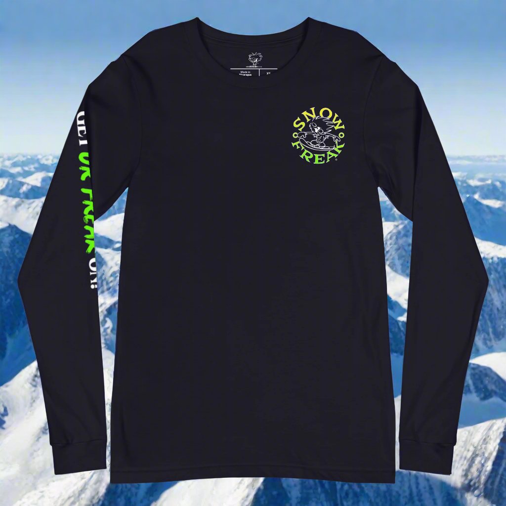 LIME, YELLOW & WHITE SNOW FREAK© LONG SLEEVE TEE
