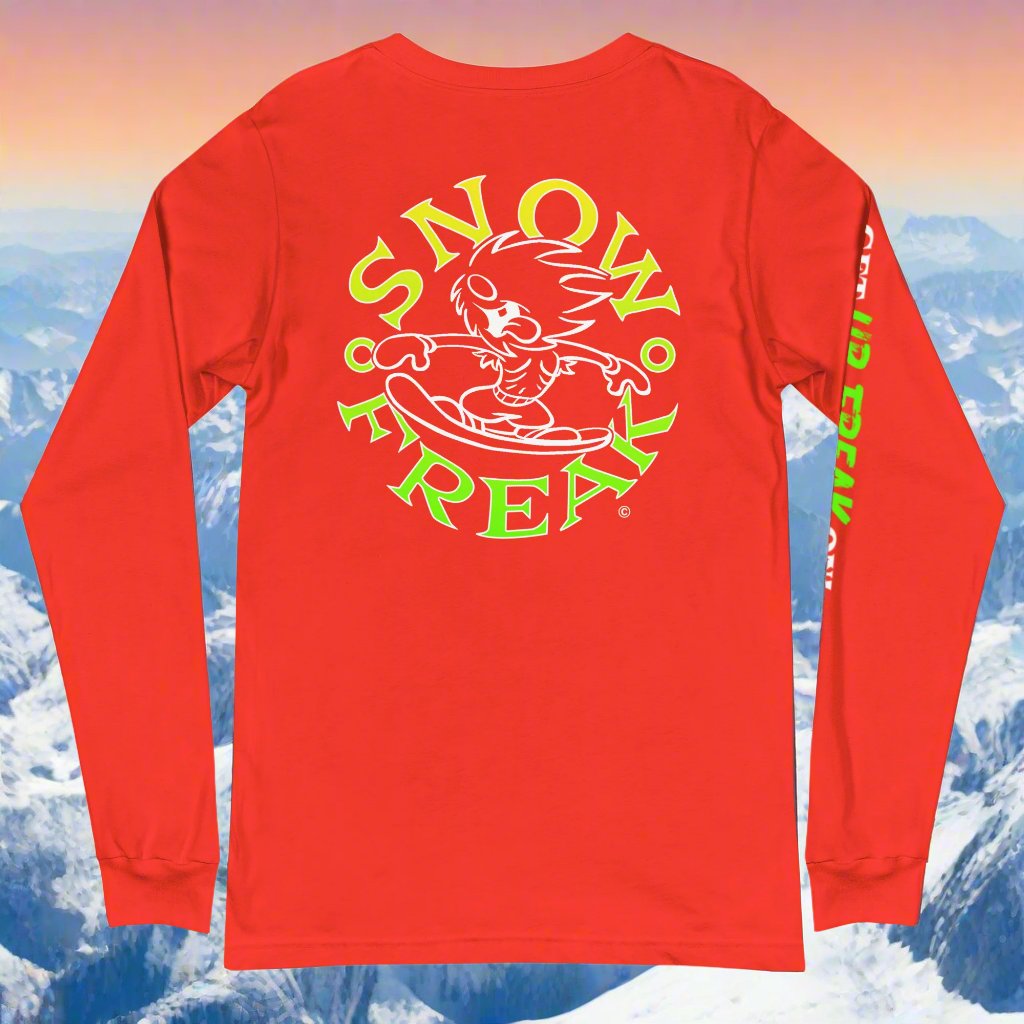 LIME, YELLOW & WHITE SNOW FREAK© LONG SLEEVE TEE