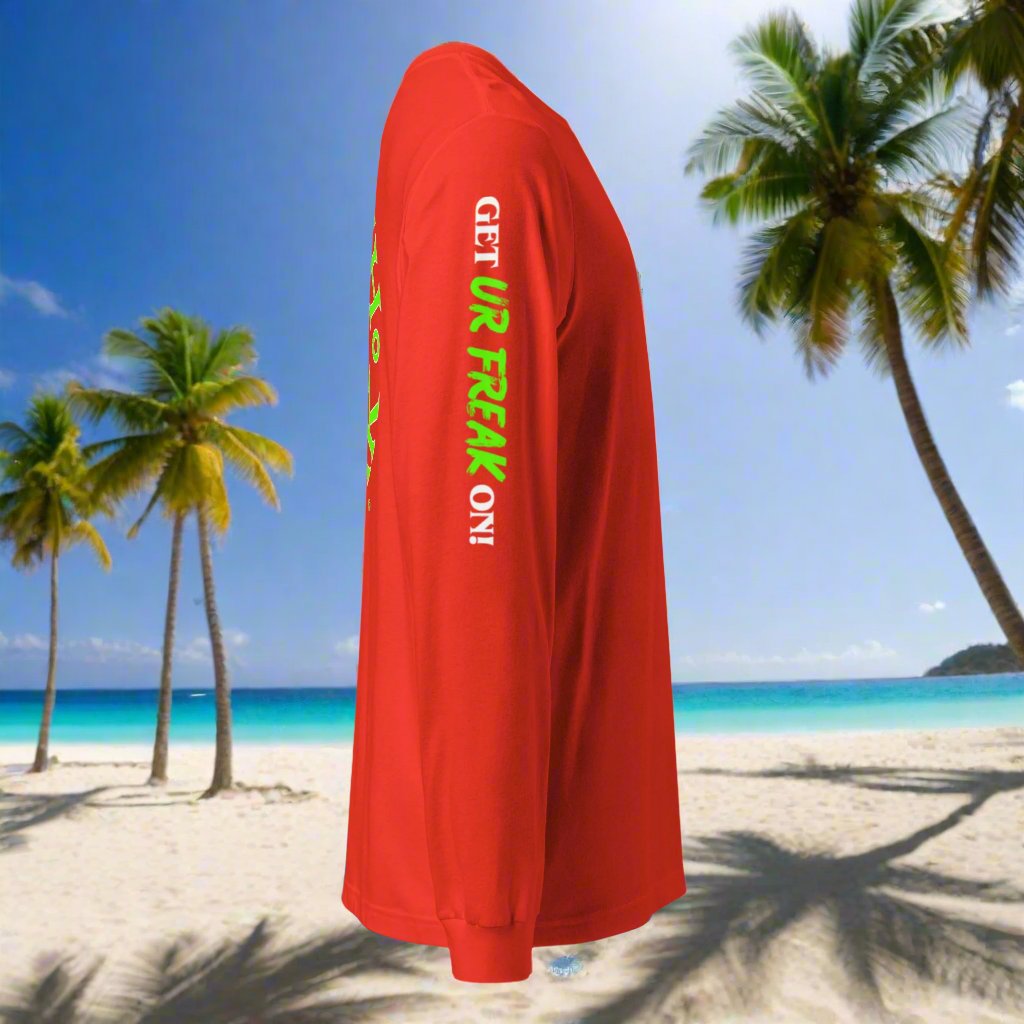 LIME & WHITE BEACH FREAK© LONG SLEEVE TEE