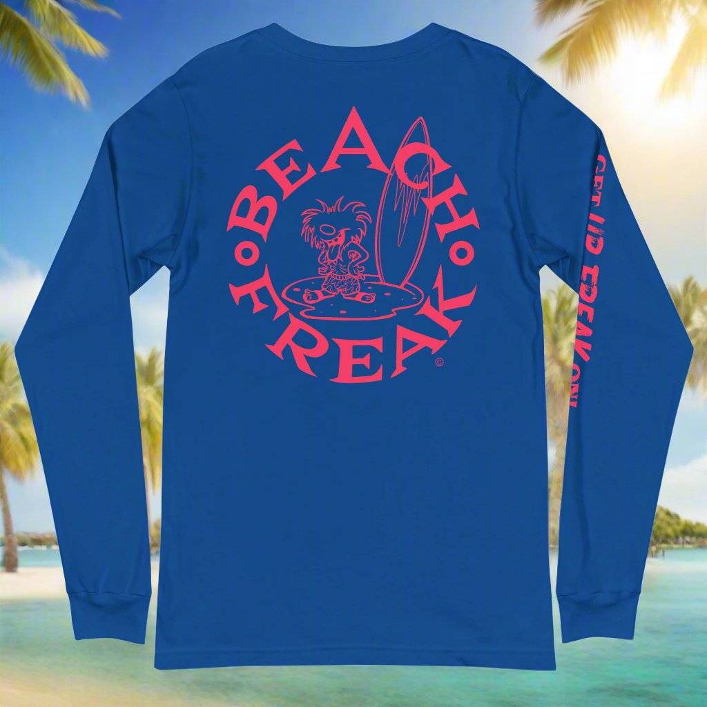 NEON RED BEACH FREAK© LONG SLEEVE TEE